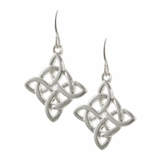 irish earrings | celtic sailor silvertone knot earrings