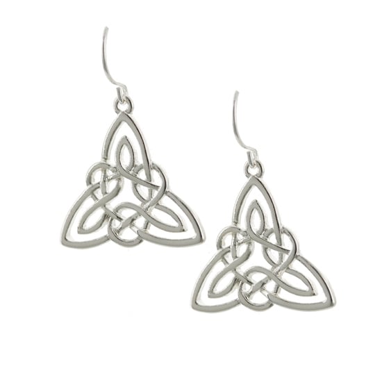 irish earrings | silvertone eternal celtic knot earrings