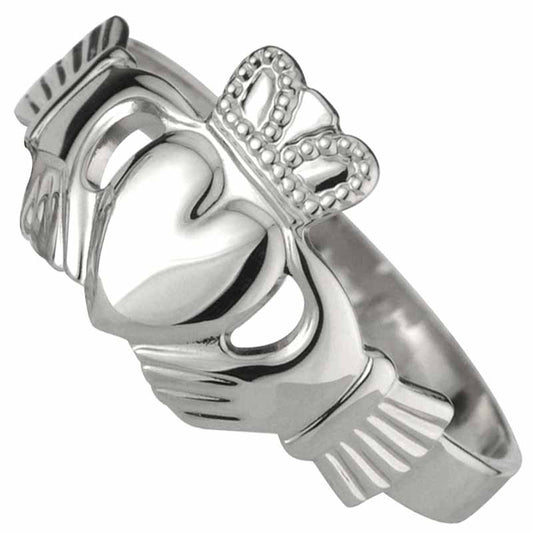 SALE | Claddagh Ring - Men's Sterling Silver Puffed Heart Claddagh