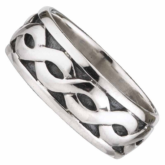 Celtic Ring - Men's Sterling Silver Wide Celtic Band