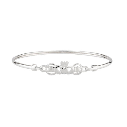 Claddagh Bangle - Sterling Silver Classic Claddagh Bangle