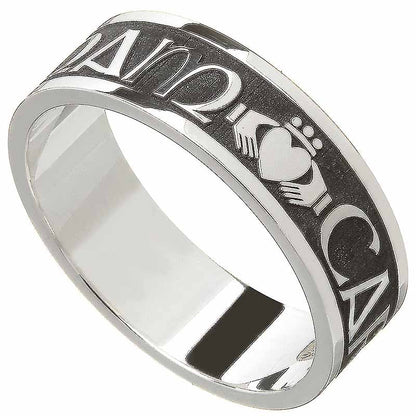Irish Rings - Men's Sterling Silver Mo Anam Cara Ring "My Soul Mate" Ring