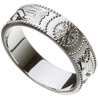 Celtic Ring - Men's Celtic Warrior Shield Wedding Ring