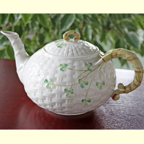 Product image for Belleek Shamrock Teapot