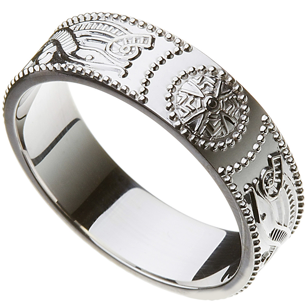 Product image for Celtic Ring - Ladies Warrior Shield Wedding Ring