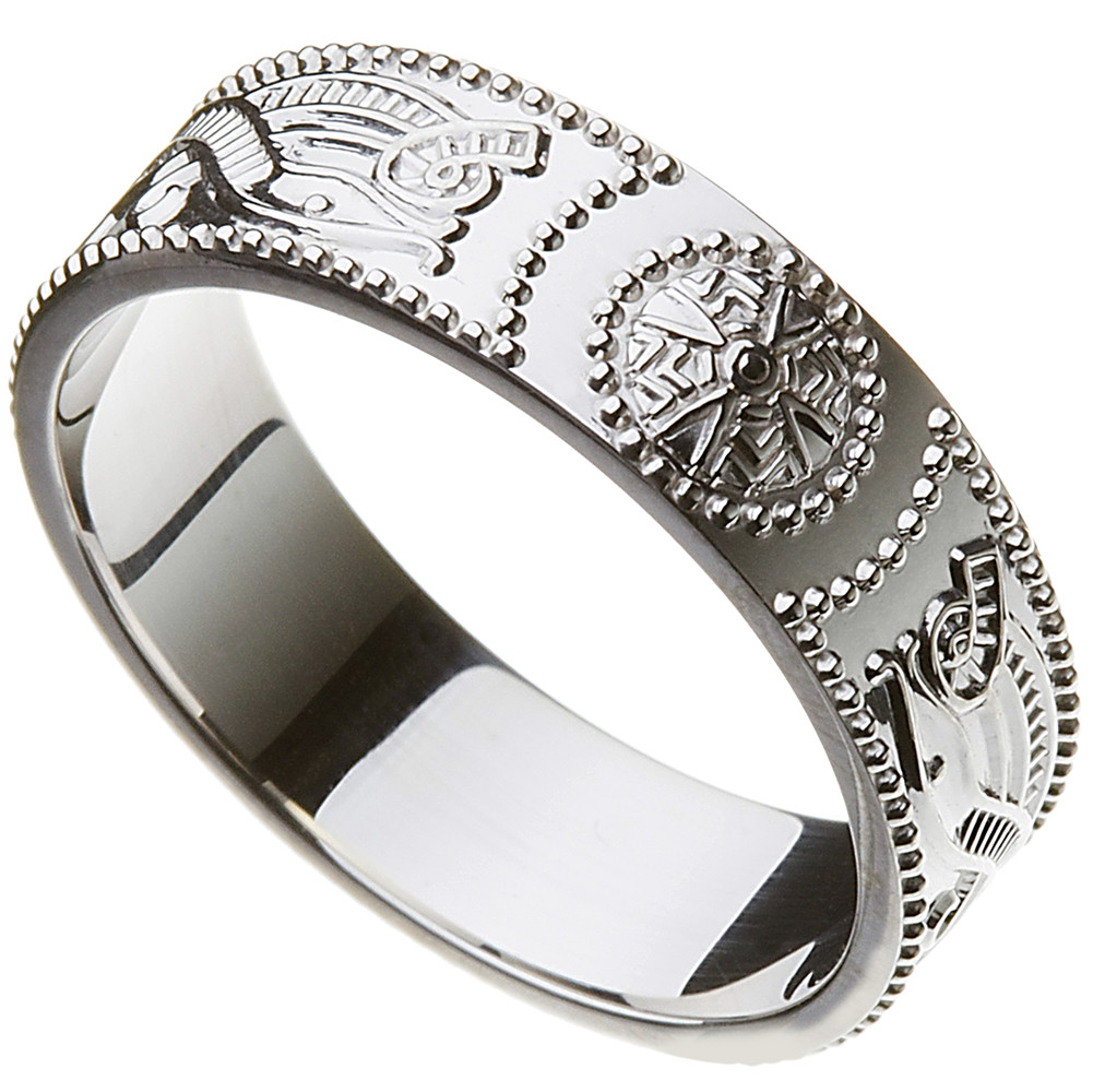 Product image for Celtic Ring - Ladies Warrior Shield Wedding Ring