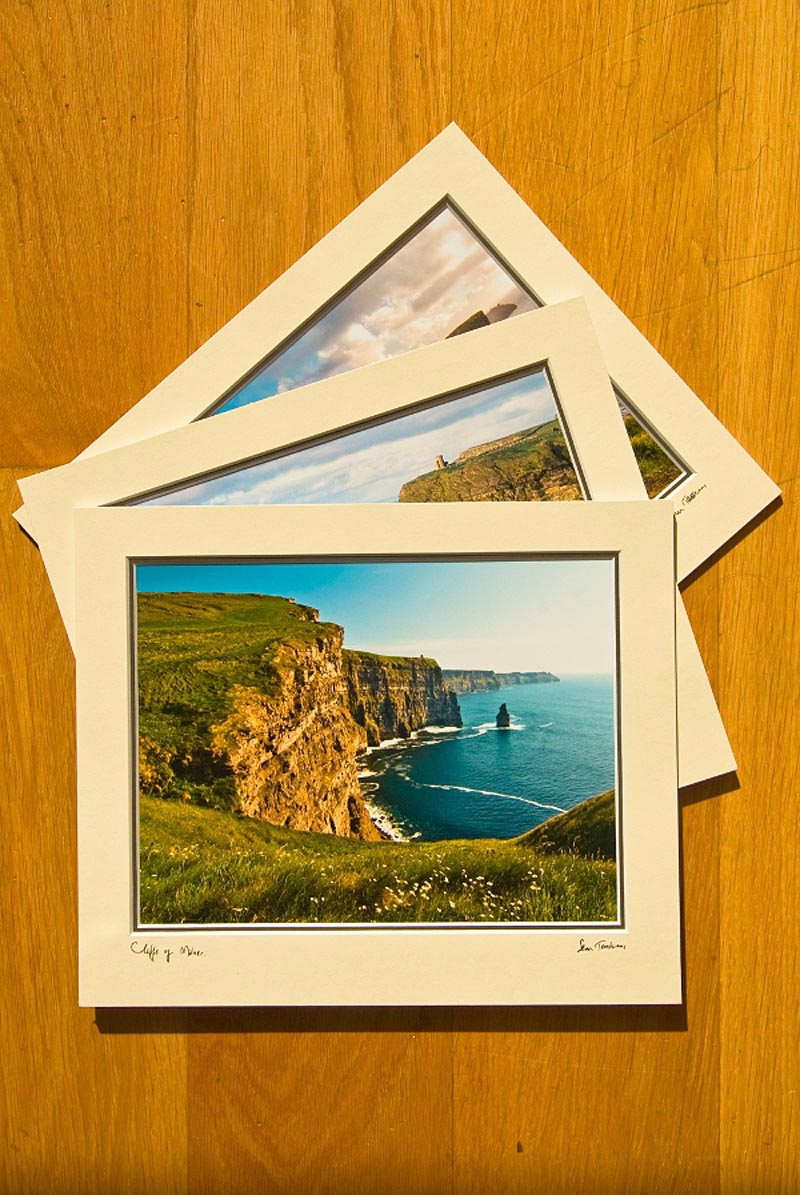 Product image for Cliffs of Moher Green Fields Irish Landscape Photographic Print