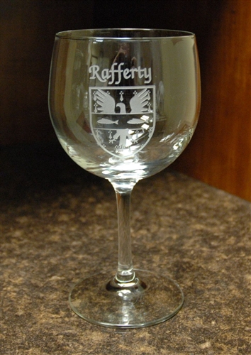 Product image for Personalized Coat of Arms Red Wine Glasses - Set of 4