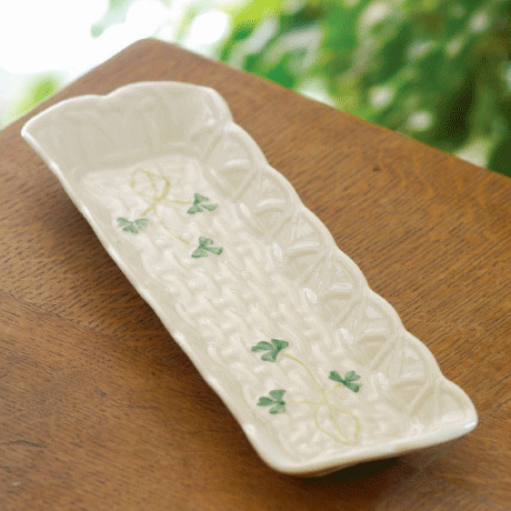 Product image for Belleek Shamrock Mint Tray