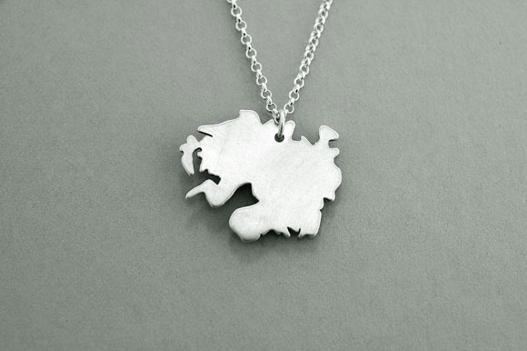 Product image for Irish Necklace - Sterling Silver Counties of Ireland Pendant with Chain