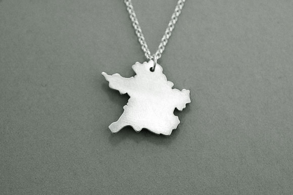 Product image for Irish Necklace - Sterling Silver Counties of Ireland Pendant with Chain