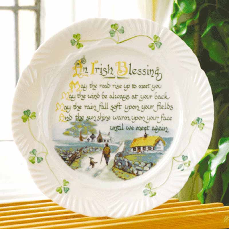 Product image for Belleek Irish Blessing Plate