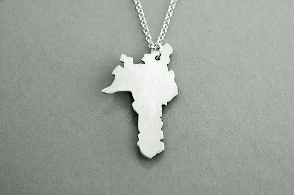 Product image for Irish Necklace - Sterling Silver Counties of Ireland Pendant with Chain