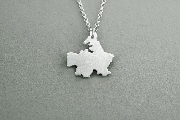 Product image for Irish Necklace - Sterling Silver Counties of Ireland Pendant with Chain