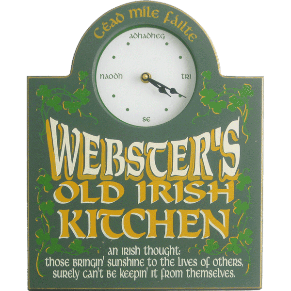 Personalized Irish Clock at D4S3096