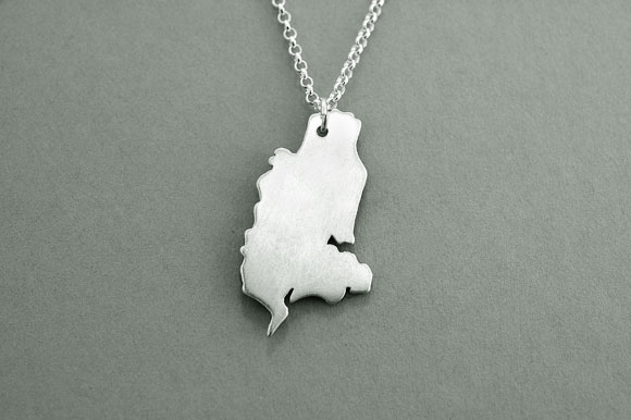 Product image for Irish Necklace - Sterling Silver Counties of Ireland Pendant with Chain