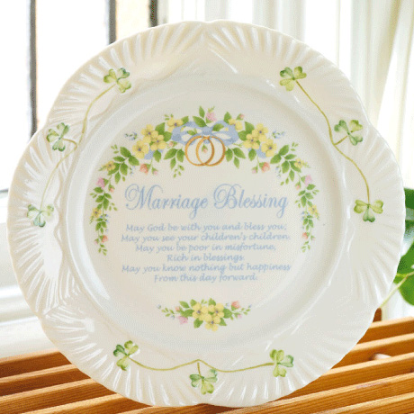 Product image for Belleek Marriage Blessing Plate