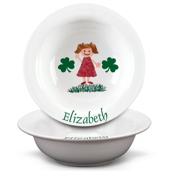 Personalized Irish Kids Cereal Bowl at CLYD626IRISH
