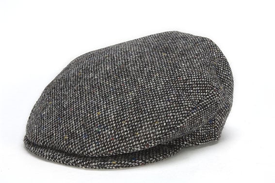 Product image for Vintage Irish Donegal Tweed Cap Grey Salt and Pepper
