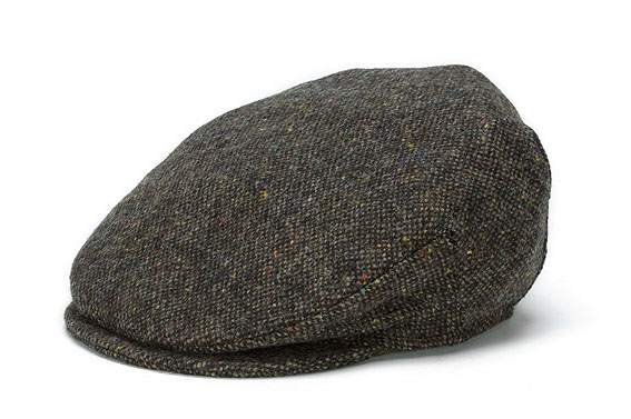 Product image for SALE | Vintage Irish Donegal Tweed Cap Brown Salt and Pepper