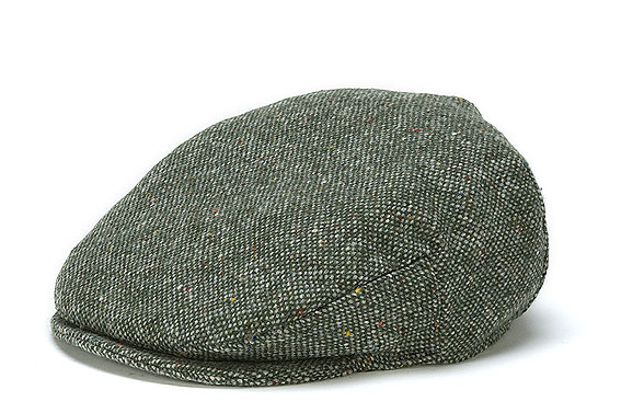 Product image for SALE | Vintage Irish Donegal Tweed Cap Green Salt and Pepper