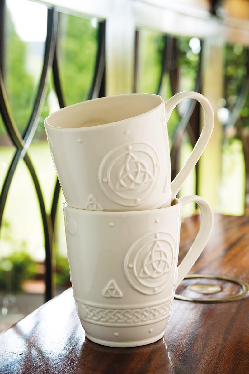 Product image for Belleek Celtic Mugs - Set of 2