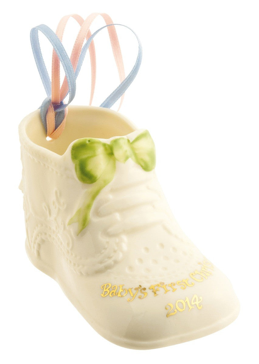 Irish Christmas Belleek Baby's First Christmas 2014 Ornament at BLK4235