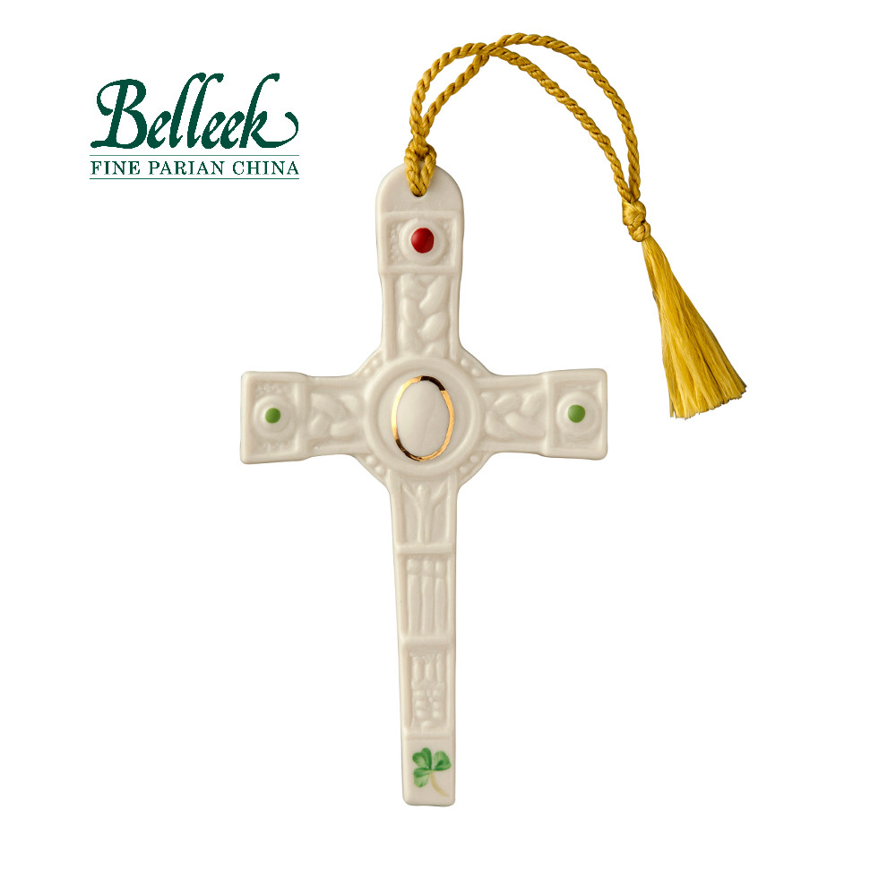 Product image for Irish Christmas - Belleek Clogher Cross Ornament