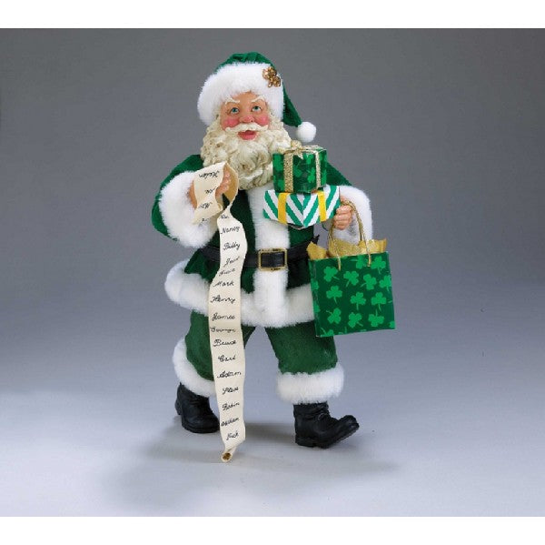 Irish Christmas Irish Santa Holding Gifts Figurine at