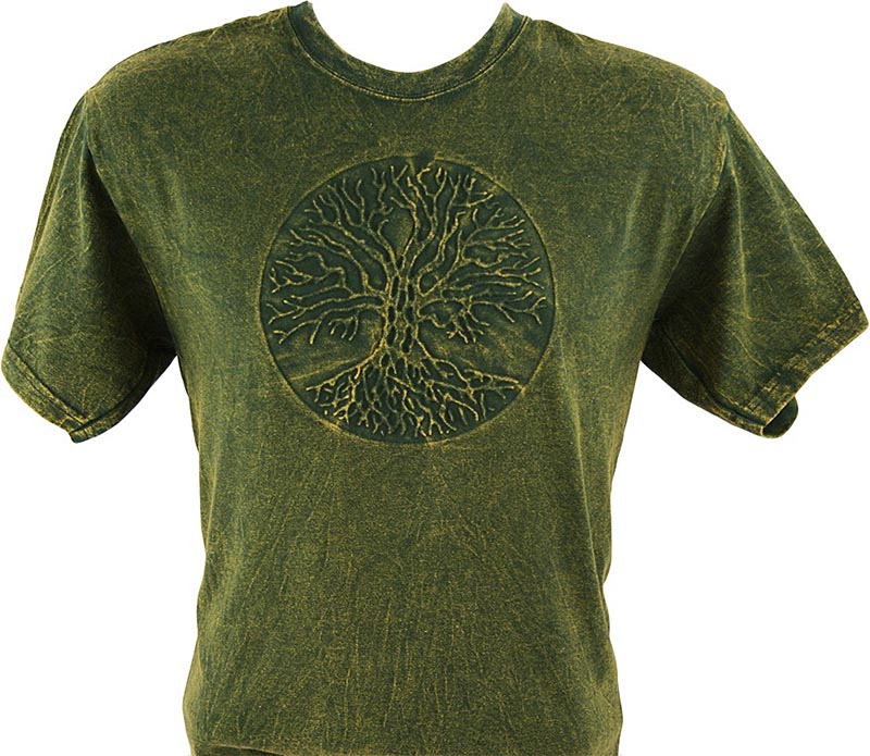 Product image for SALE - Irish T-Shirt - Embossed Tree of Life - Green