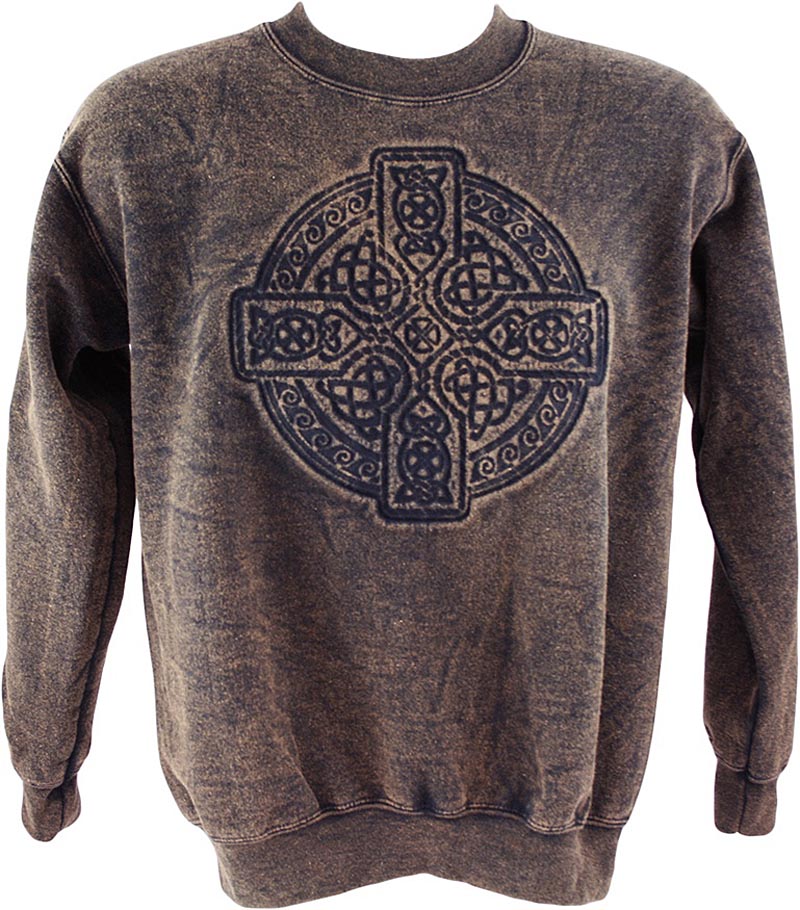 Irish Sweatshirt Embossed Circle of Life Brown at CF559