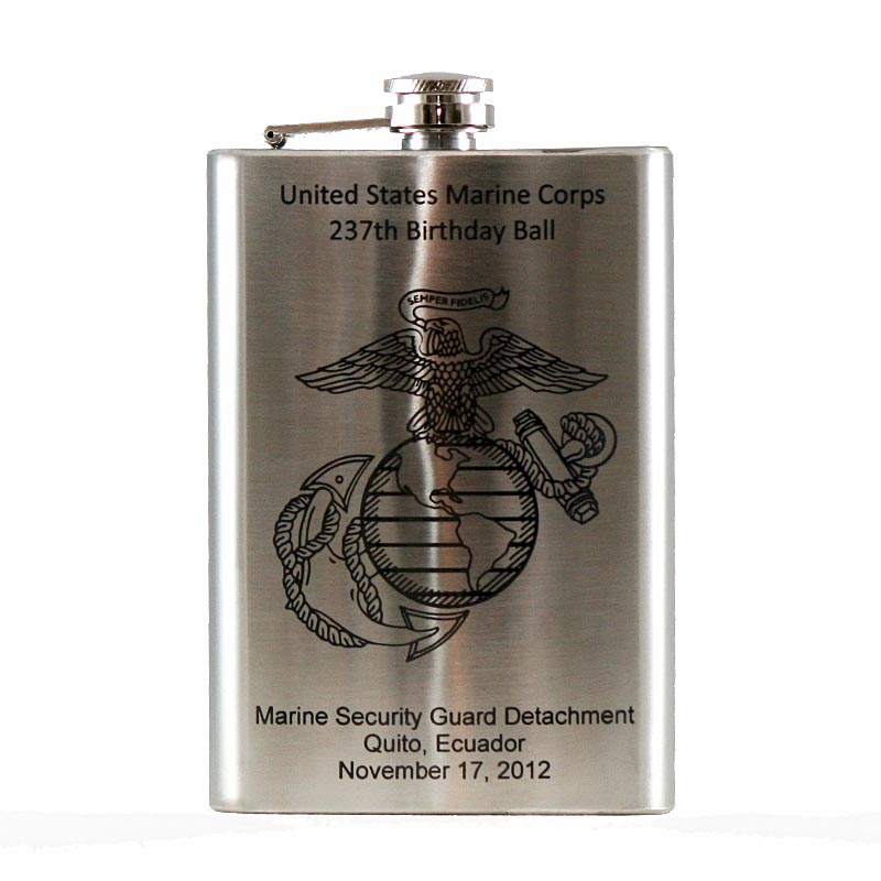 Product image for Personalized Irish Hip Flask 8oz Stainless Steel