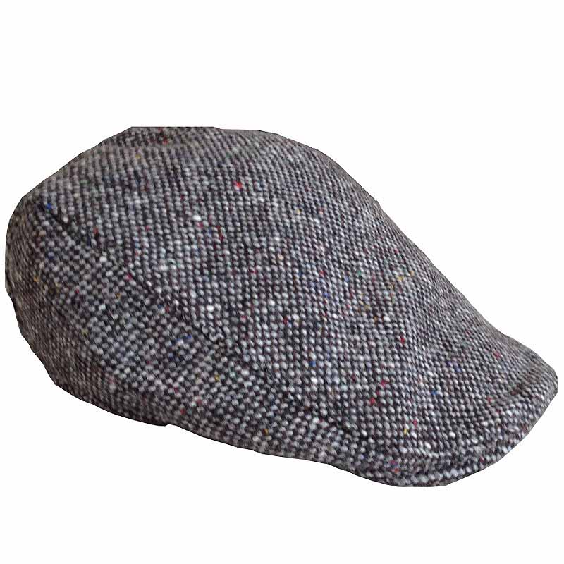 Product image for Vintage Irish Donegal Tweed Tailored Cap Grey Salt and Pepper