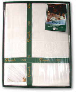 Product image for Irish Linen Tablecloth - 54 inch x 72 inch 100% Linen Damask Irish Tablecloth