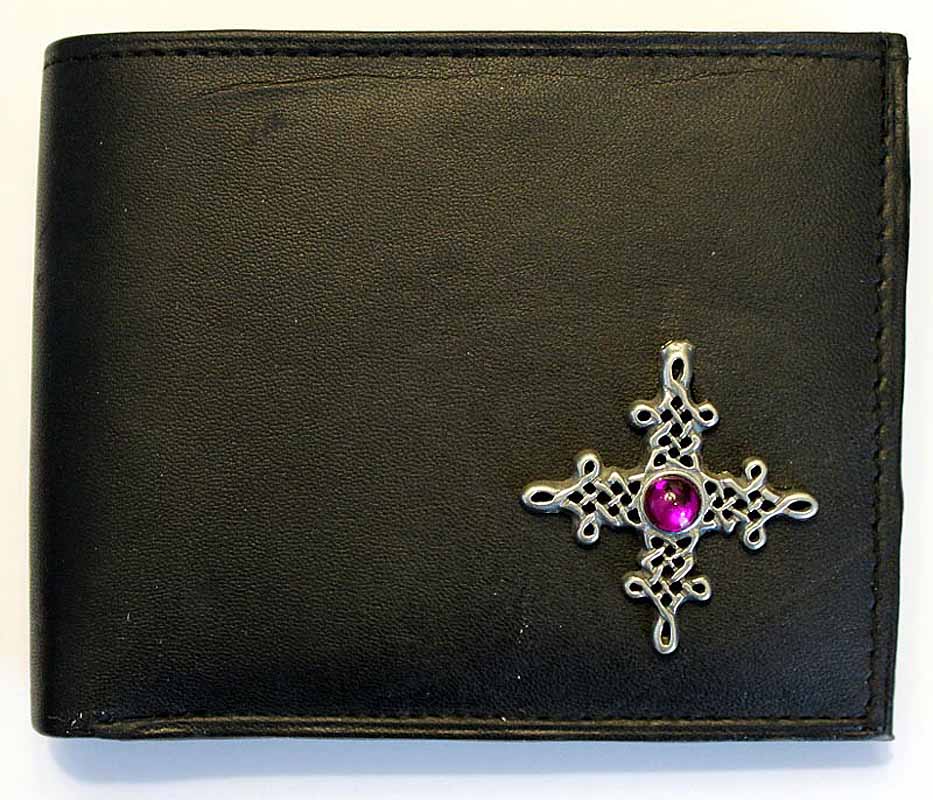 Product image for Irish Wallet - Cetlic Tara Cross Leather Wallet