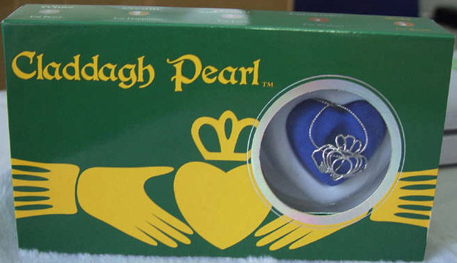 Product image for Irish Necklace - Claddagh Pearl Necklace