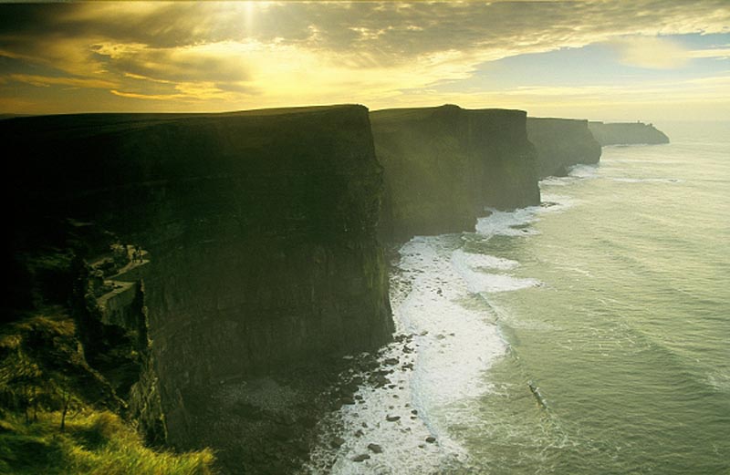 Product image for Cliffs of Moher Sunlight Photographic Print