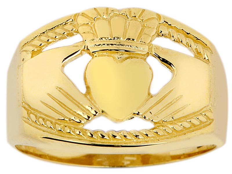 Product image for Claddagh Ring - Men's Gold Claddagh Ring Bold