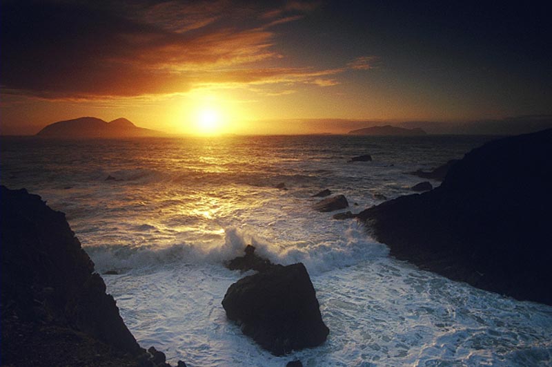 Product image for From Dingle Peninsula at sunset Photographic Print