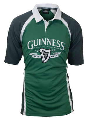 Product image for Guinness Grey and Green Performance Rugby Shirt