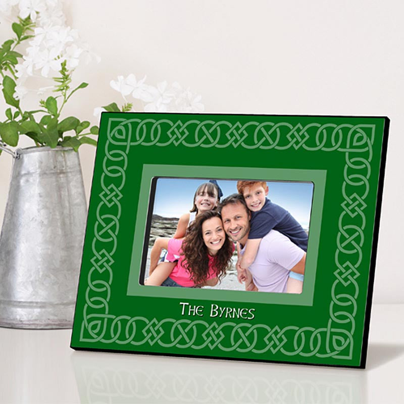 Personalized Irish Picture Frames Celtic Green at