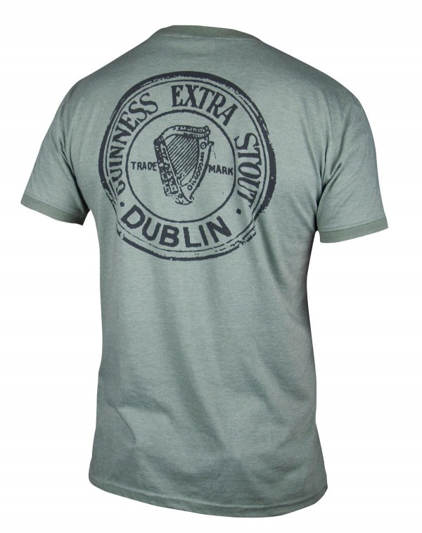 Product image for Guinness Green Heathered Bottle Cap T-Shirt