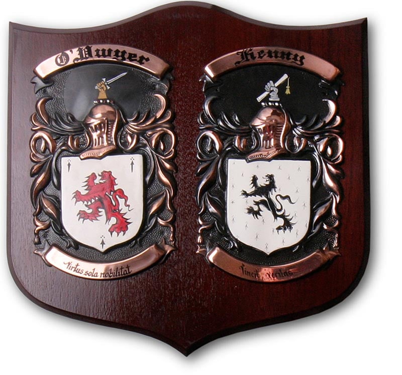 Product image for Personalized Double Coat of Arms Plaque - Large