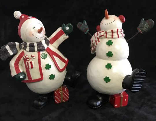Product image for Irish Christmas - Irish Dancing Snowmen Figurines