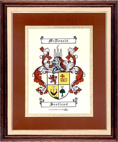Product image for Personalized Irish Coat of Arms Scroll - Framed