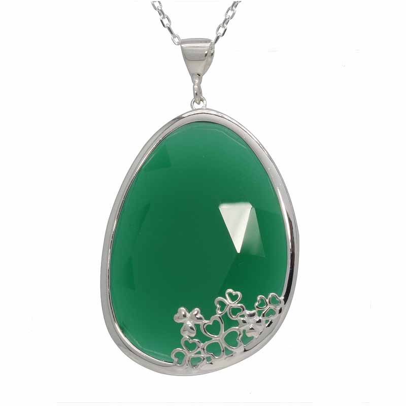Product image for Shamrock Pendant - Green Onyx