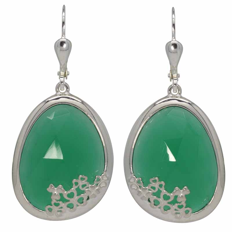 Product image for Shamrock Earrings - Green Onyx