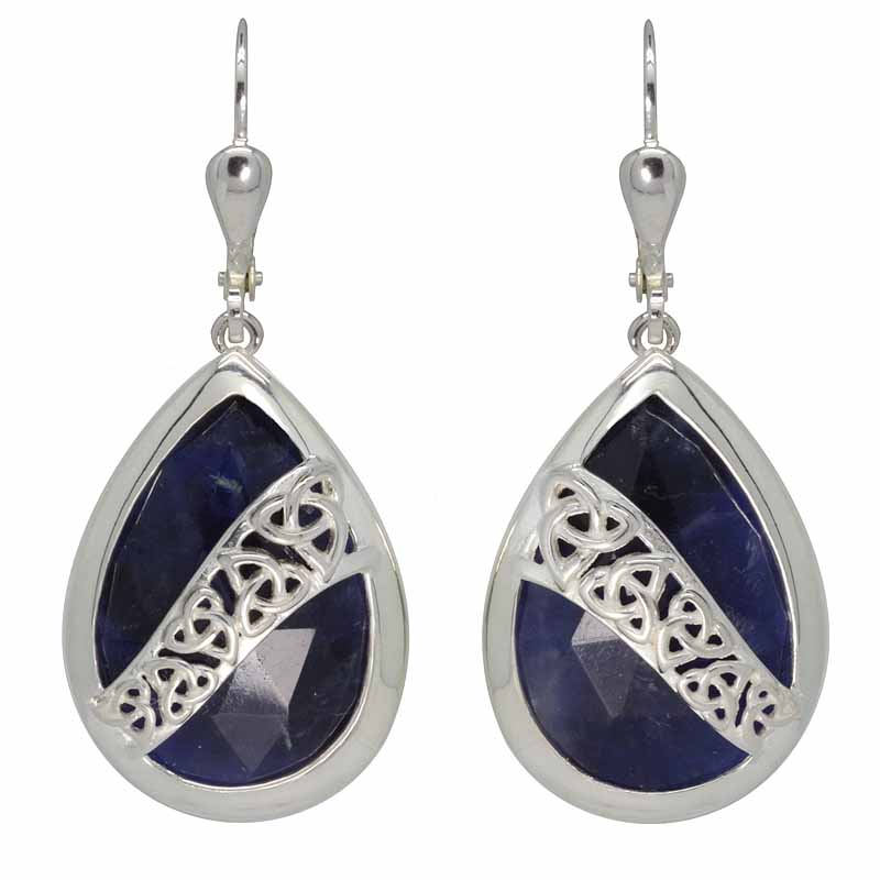 Product image for Trinity Earrings - Blue Sodalite