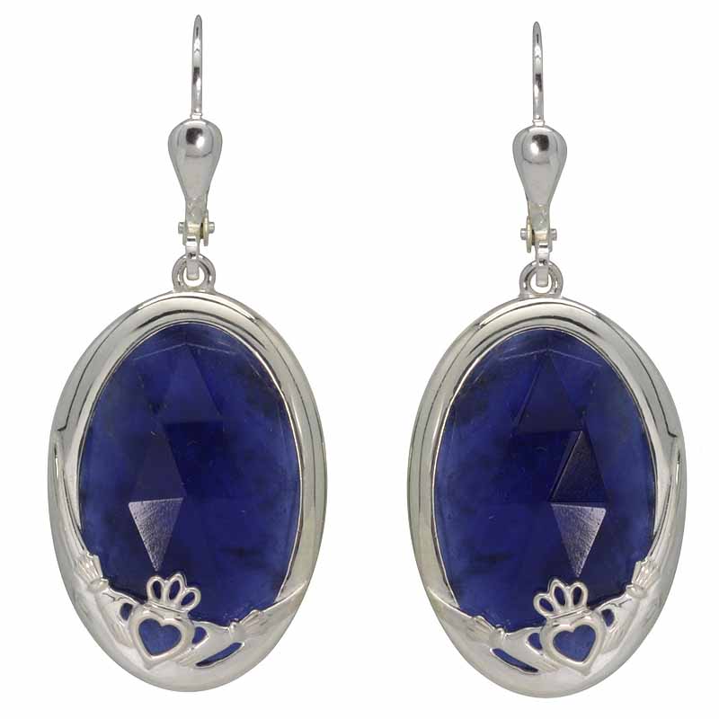 Product image for Claddagh Earrings - Blue Sodalite