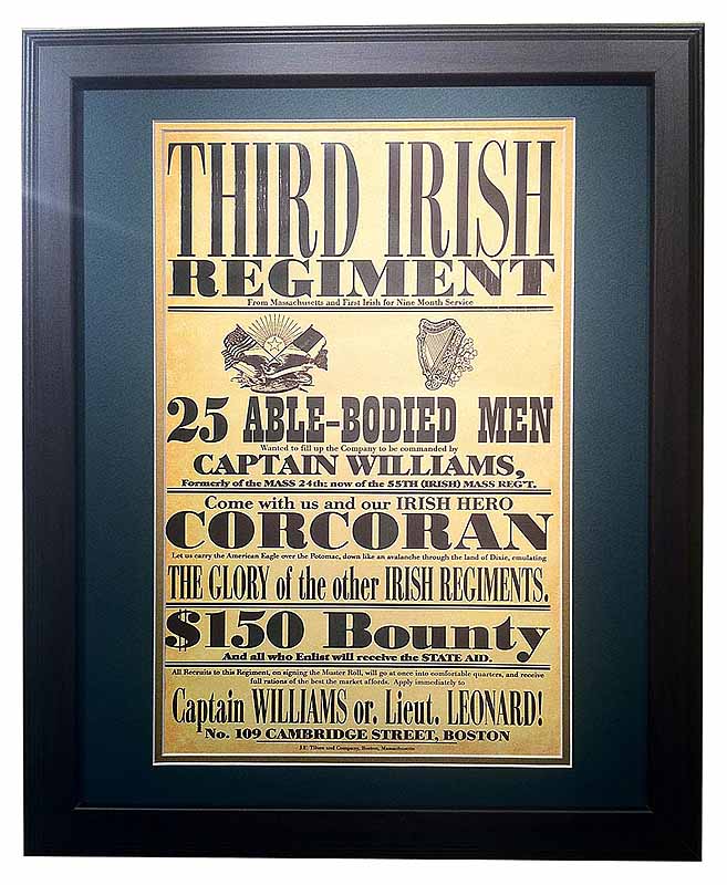 Product image for Third Irish Regiment - Matted and Framed Print